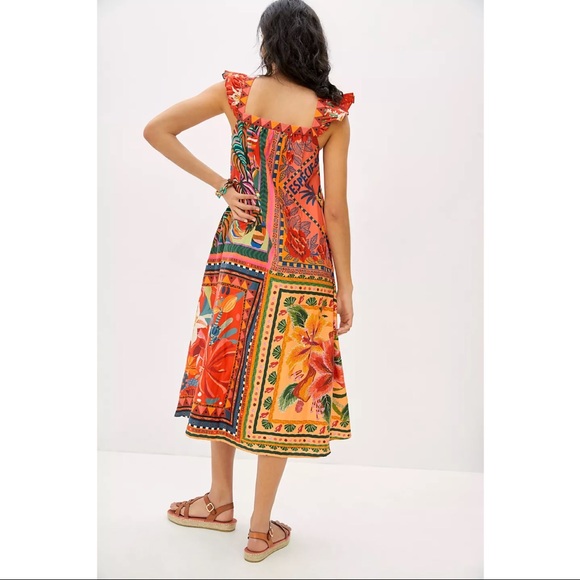 farm rio red pepper midi dress